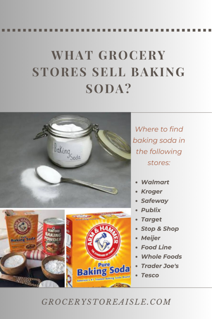 Names of stores where baking soda is available