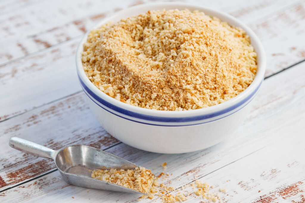 A  bowl of breadcrumbs