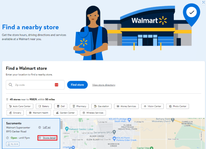 Walmart Store Locator